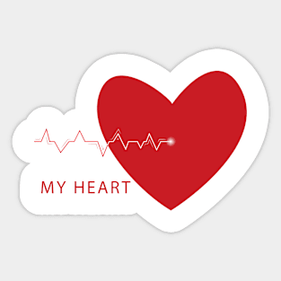 Male's heart Sticker